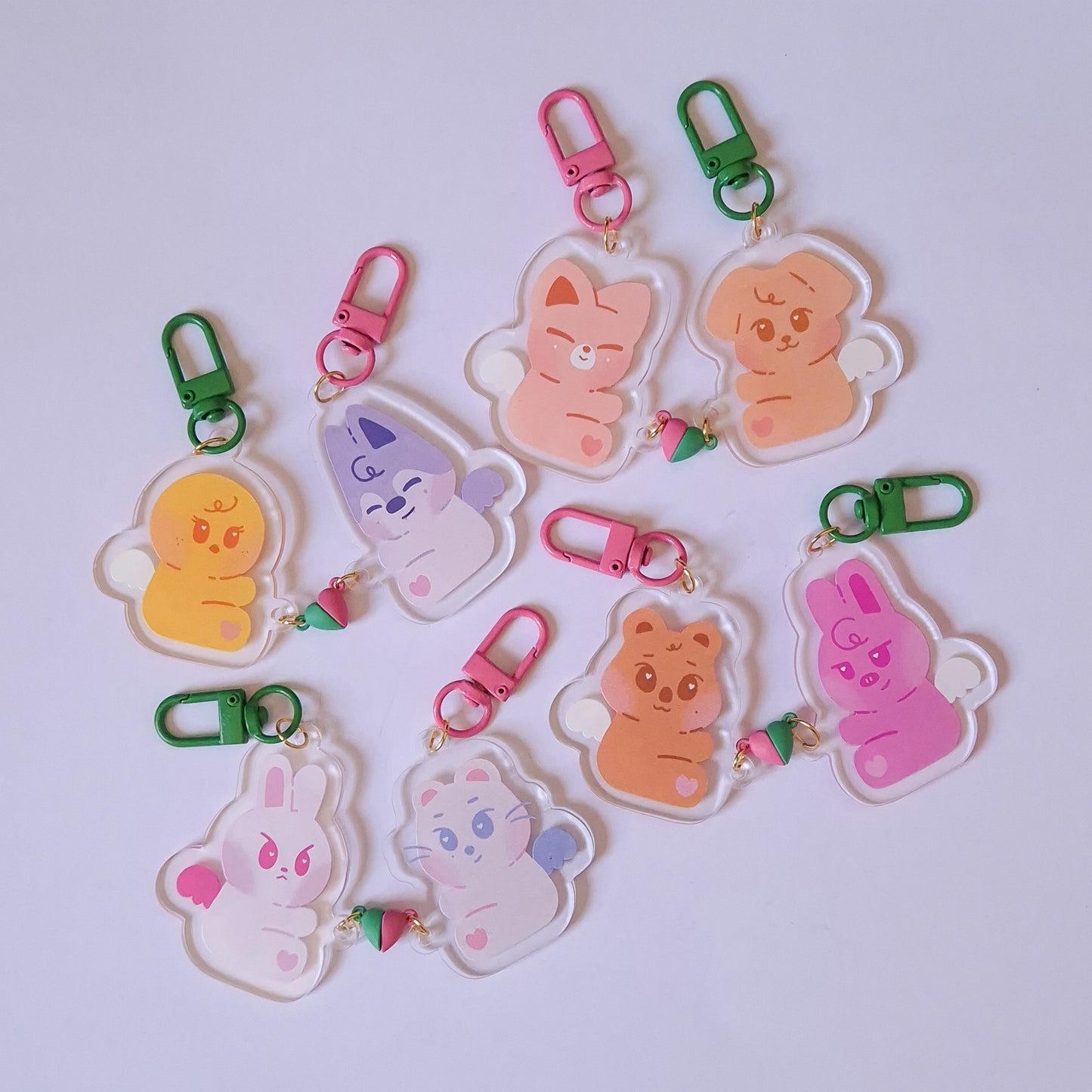 SKZOO Angels Heart Magnet Acrylic Keyrings