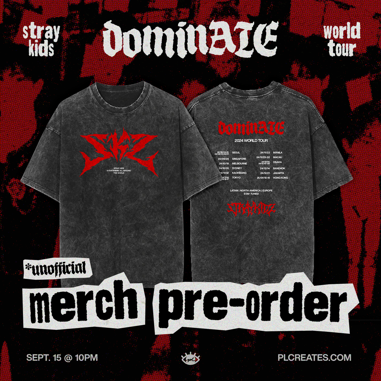 dominATE World Tour Acid Wash Shirt [PAYO]