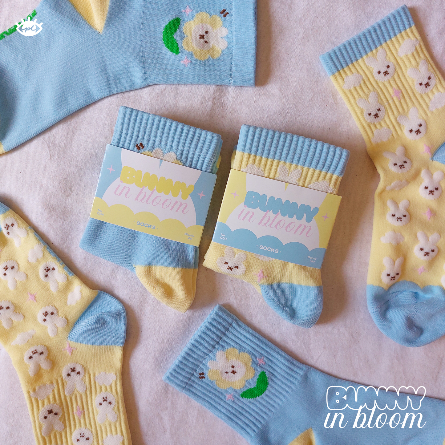 🐰 BUNNY SOCKS - Bunny in Bloom [ONHAND]