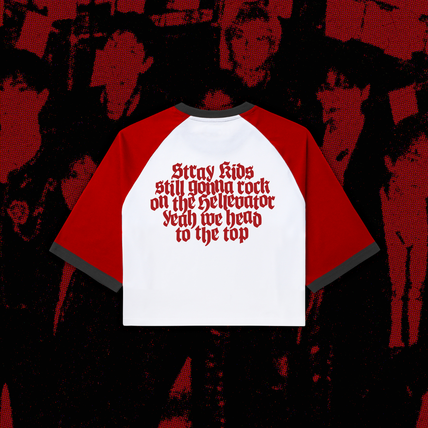 Stray Kids Embossed Raglan Crop Top [PAYO]